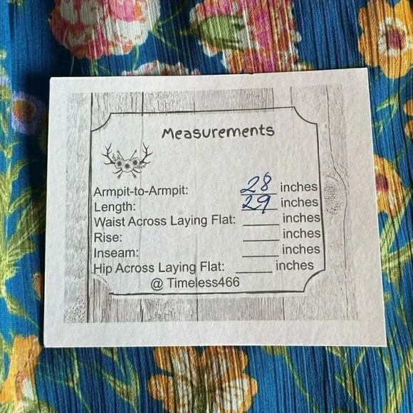 Terra & Sky Women’s Smocked Chiffon Floral Bohemian Blouse Plus Size 2X # 1861 - Picture 12 of 16